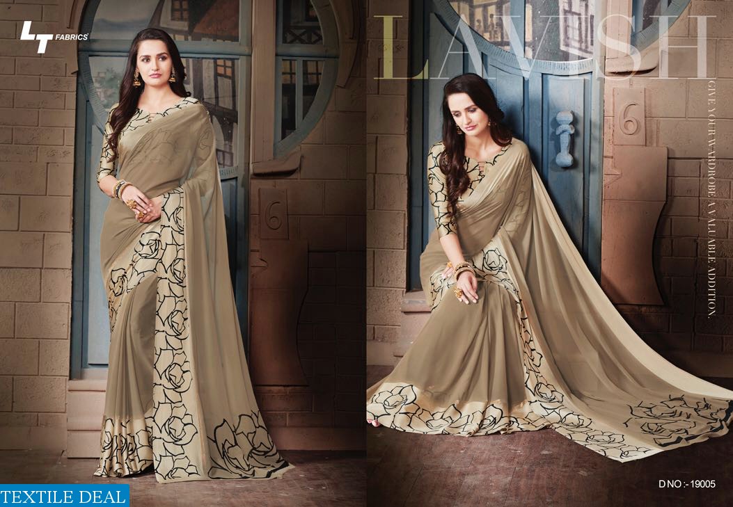 LT Glitz Wholesale Satin border Ethnic Saree